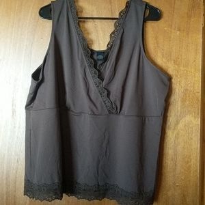 Brown Cami w/Lace from Lane Bryant - Size 22/24